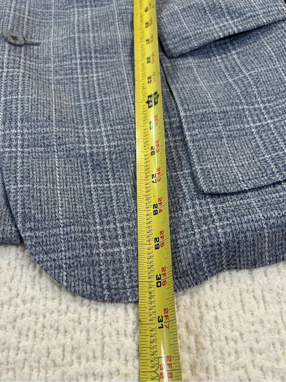 Vintage 1970s Sears The Traveller Knit Plaid Sport Coat Men’s 44R Union Made